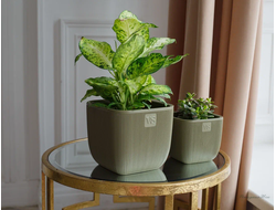 Горшок с дренажной системой Фабио VipSet 4,7 л оливка