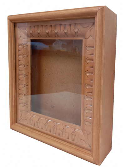 Киот деревянный с резной рамой для иконы формата 13х16см