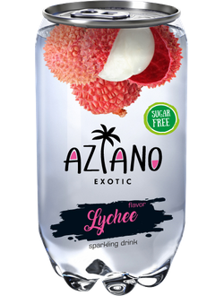 Газированный напиток со вкусом личи 350 мл 12 шт/уп