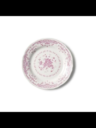 Тарелка мелкая 20,7 см, цвет декора розовый
