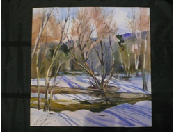 Кошелев В.П. Оттепель. б. акв. 50Х50 2000г (220)