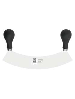 Нож для овощей 220 мм. с двумя ручками, черный PRACTICA Icel /1/