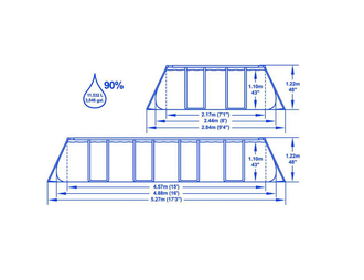 Прямоугольный каркасный бассейн Bestway Power Steel 488х244х122 см (56670)