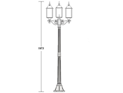 Садово-парковый светильник серии   Dublin 3  (197см)