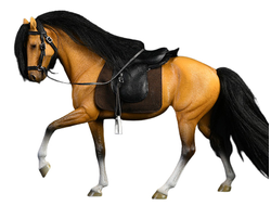Конь с упряжью (буланый) - Коллекционная ФИГУРКА 1/12 scale Ili horse (JXK063F) - JXK