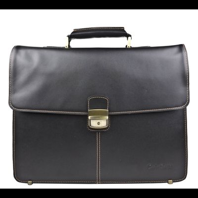 Кожаный портфель Brusado black (арт. 2011-01)