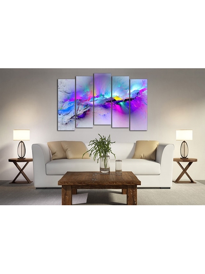 Модульная картина "Красочный разлом"