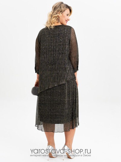 Женское нарядное платье в сером цвете