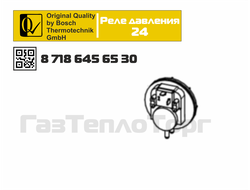 87186456530 Реле давления на Bosch Gaz 6000/2000 и Buderus U072  24 кВт