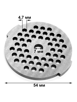 Диск перфорированный №2 (решетка, сито) для фарша мясорубок Moulinex и Tefal