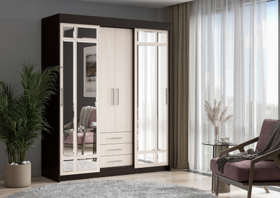 Фортуна шкаф-купе Венге/Белфорт