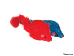 TRIOL Игрушка для кошек - Мышь меховая цветная 14 см. Артикул: M5.5С