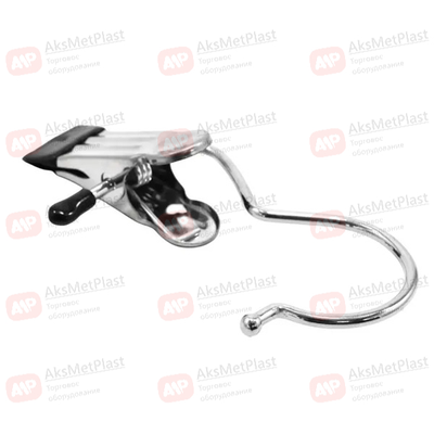 A021 Крючок-прищепка металлическая большая цвет: черный
