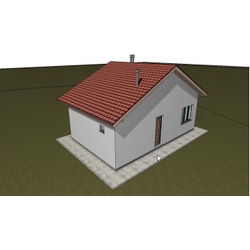 Одноэтажный дом с двумя спальнями 42м² (S55)