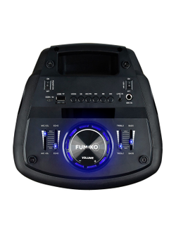 Портативная колонка FUMIKO HUSTLE подсветка микрофон и пульт черная