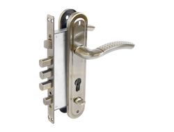 Замок врезной с руч. БУЛАТЗВ 4-4B.60.80.01.01-R АЛЬФА бронза без ц/м (ЗВ4-0526R) [59602]