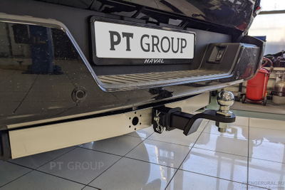 Фаркоп ТСУ /съемный квадрат/ с НЕРЖ накладкой GWM Poer King Kong 2022-