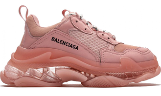 Balenciaga Triple S персиковые с прозрачной подошвой