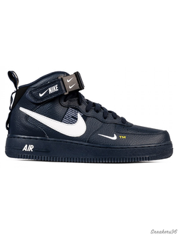 Nike Air Force 1 Mid 07 lV 8 (с Мехом) Black/Черные Унисекс