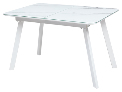 Стол ARUBA 120 GREY-WHITE/ WHITE глазурованное стекло М-City