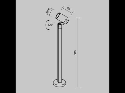 Ландшафтный светильник Scope, O025FL-01B1