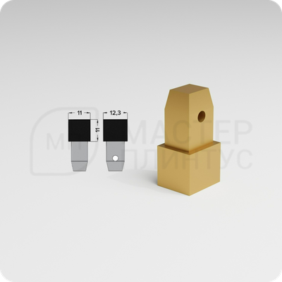 Фурнитура КПк 11-10 для плиточного профиля ПК 11-10.2700.02л Золото