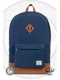 Hershcel Heritage Navy/Tan Synthetic Leather