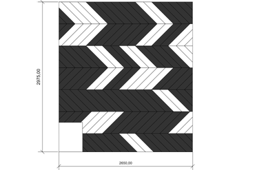 Согласованная схема раскладки "французской елки".