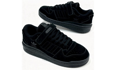 Кроссовки Adidas Forum Low Suede Black зимние