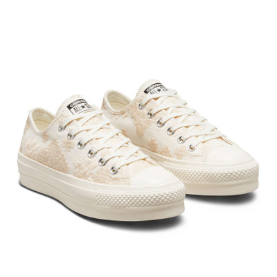 Converse lift low top white top