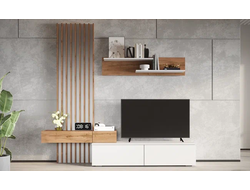 Гостиная РИАНА 2,07 м Дуб Вотан/Белый