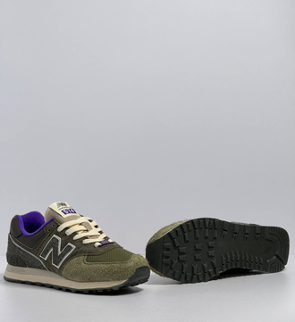 New Balance 574 Sneakersnstuff Nature Green Purple