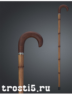 Деревянная трость для ходьбы с крючком из премиальной древесины "Чаплин"