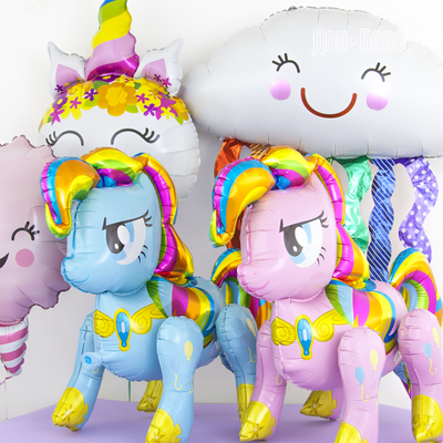Шар 3D (29''/74 см) Фигура, Радужный пони, Розовый