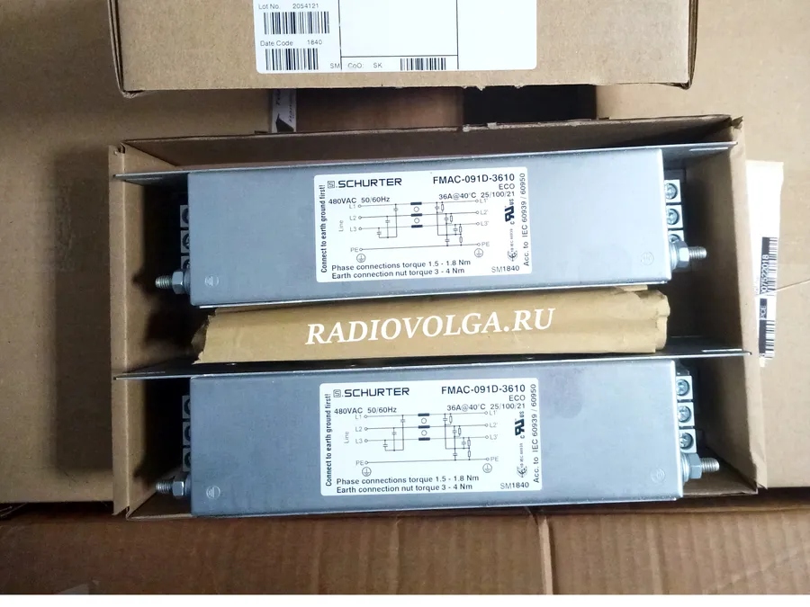 ФИЛЬТР ПОМЕХОПОДАВЛЯЮЩИЙ SCHURTER FMAC-091D-3610