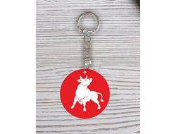 Брелок символика "Быка" с гравировкой №50