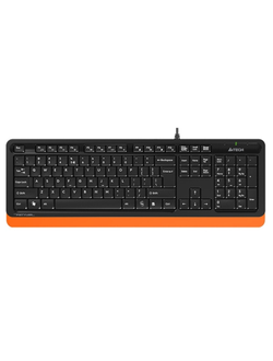 Клавиатура A4 Fstyler FK10 USB Multimedia, черный/оранжевый