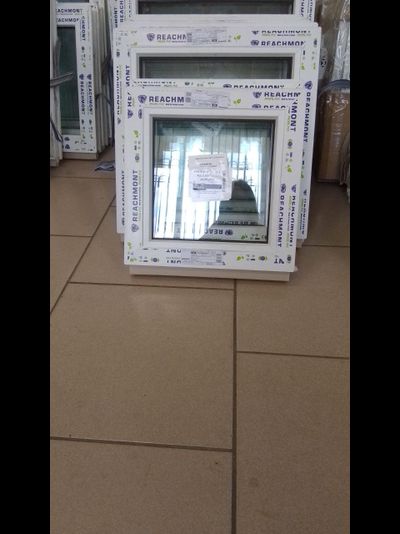 0000010 Окно ширина 400 высота 400. Профиль Melke 60 , 24 стеклопакет, ГЛУХОЕ