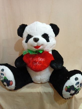 Панда с сердцем (65 см)
