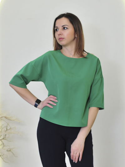 Блузка 694-1023-зел