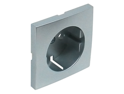 Efapel 90631 TAL, Лицевая панель розетки 2К+З, без шторок, алюминий