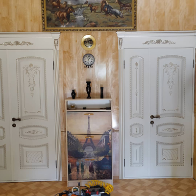 СОНАТА-2 В3. СЛОНОВАЯ КОСТЬ/ ПАТИНА ЗОЛОТО. ПОЛОТНО ГЛУХОЕ