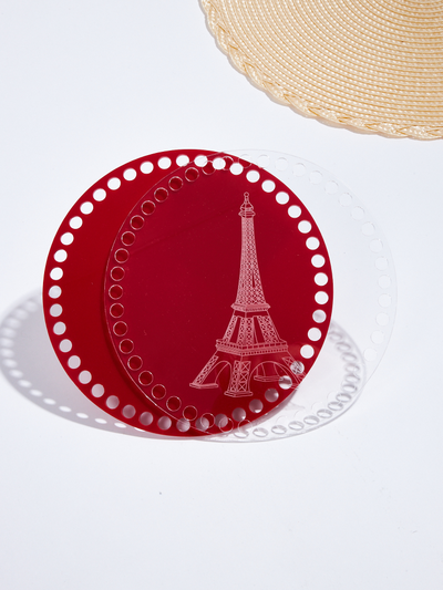 Основы 2 шт акриловые для вязания сумок и корзин с гравировкой  Париж