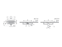 Душевой трап Vitra Eco-Flow, 60 см, DK 100, горизонтальный сифон, матовый хром, 59980480000