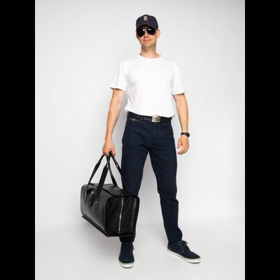 Кожаная дорожная сумка Gavardo Premium black (арт. 
4043-51)