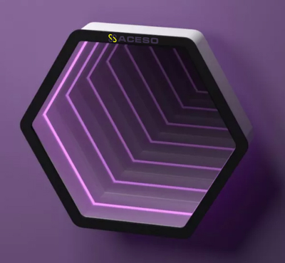 Светозвуковая панель "Бесконечность шестиугольник"