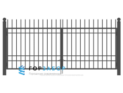 Металлические распашные сварные ворота для забора SZ15-02 купить