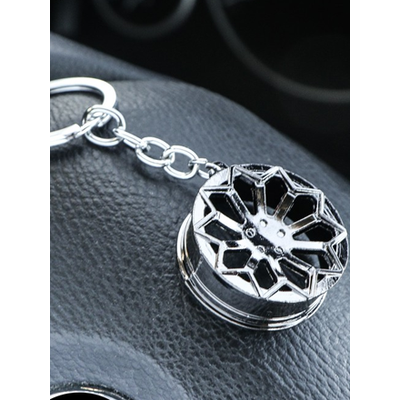 Брелок «Диск D-3» металл, ХРОМ/ТЁМНЫЙ