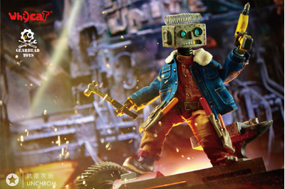 Неуклюжий робот Карри - Коллекционная ФИГУРКА 1/6 scale ClumsyBot  Curry - Whycat&GEARHEADTOYS