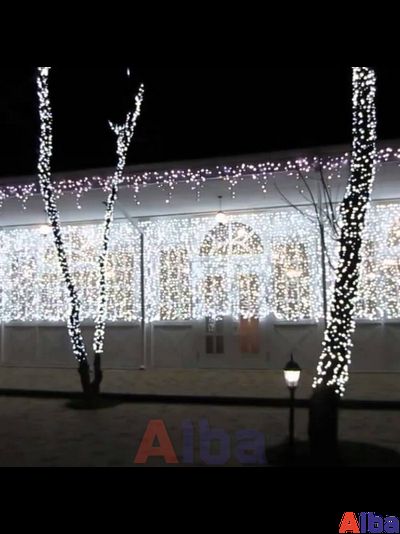 Занавес 2*1.5 м, БЕЛЫЙ ХОЛОДНЫЙ, IP54 Мерцание